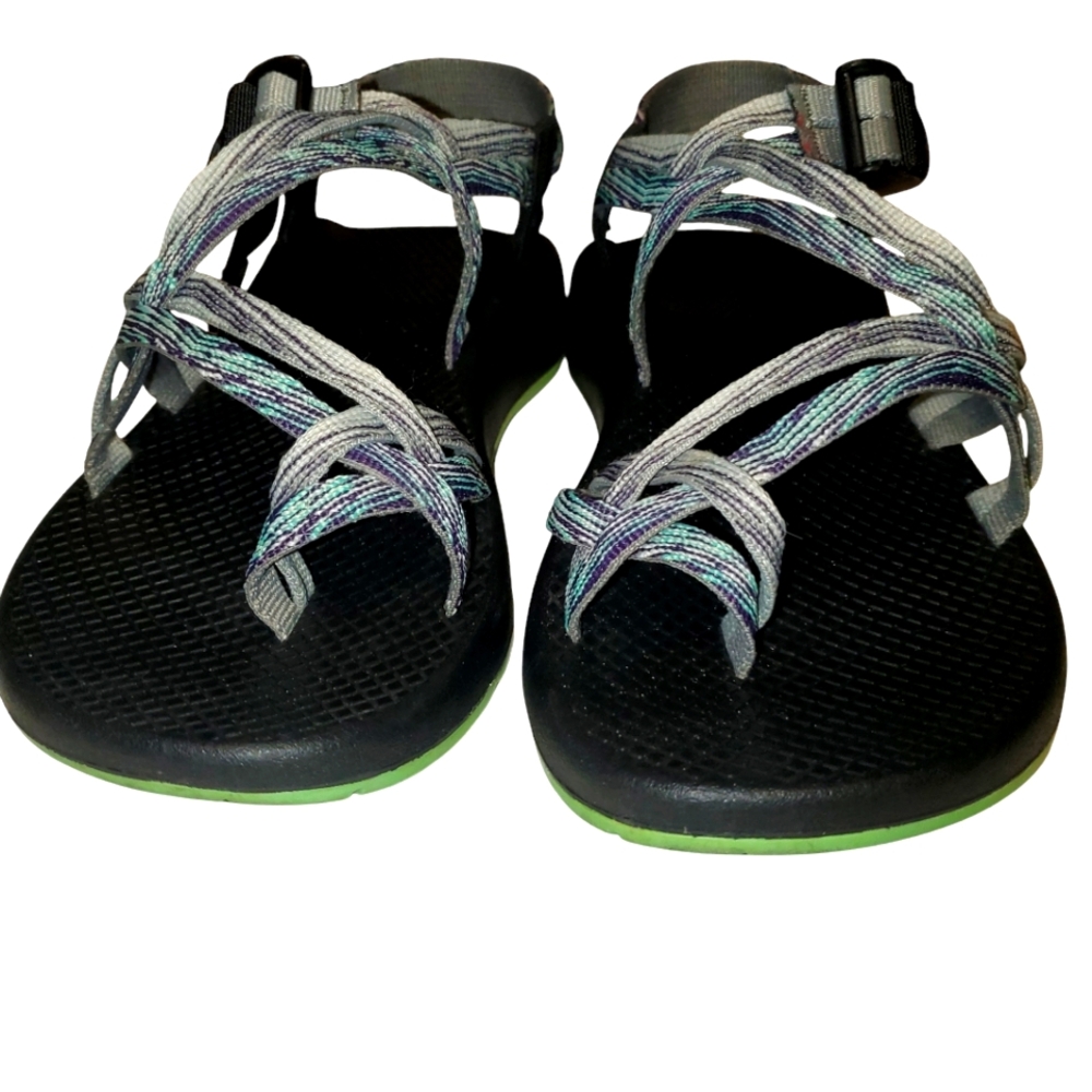 CHACO ZX/2 Sport Classic Purple/Teal Strappy Buckle Vibram Sandals Women's SZ 9 - Picture 2 of 12